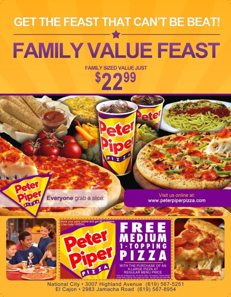 Peter Piper Pizza 8.5x11 Flyer